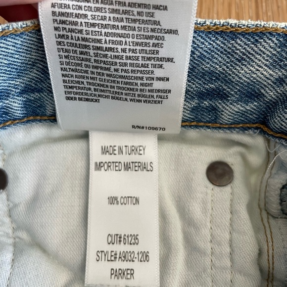 Agolde Parker Denim Jean Short Womens Size 30 Cut Off Button Fly Cotton - Picture 4 of 5